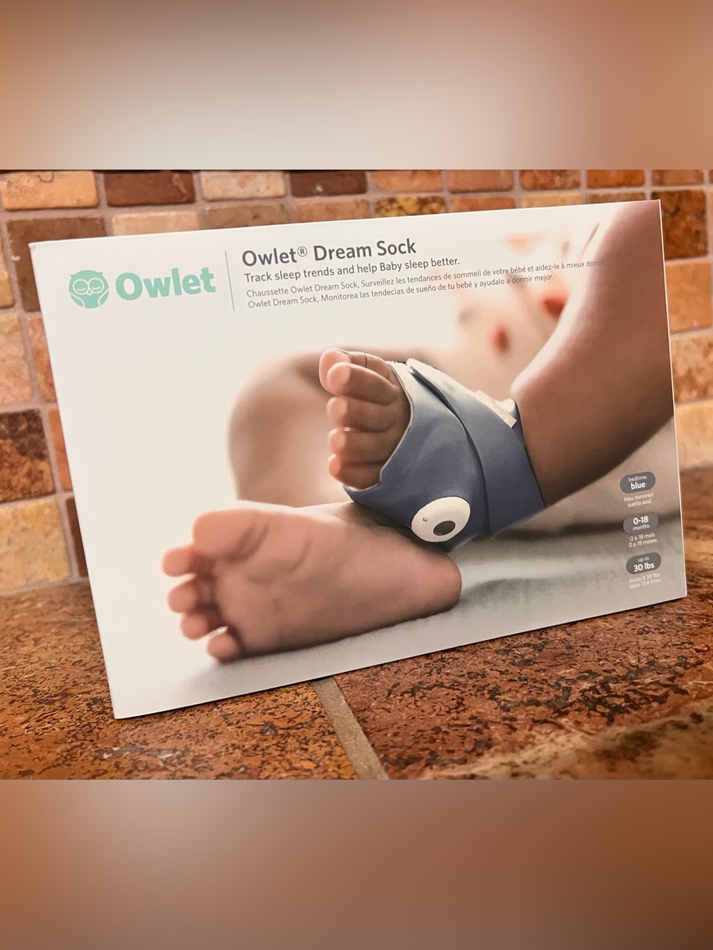 Owlet Dream Sock Baby Sleep Monitor Sock - Blue